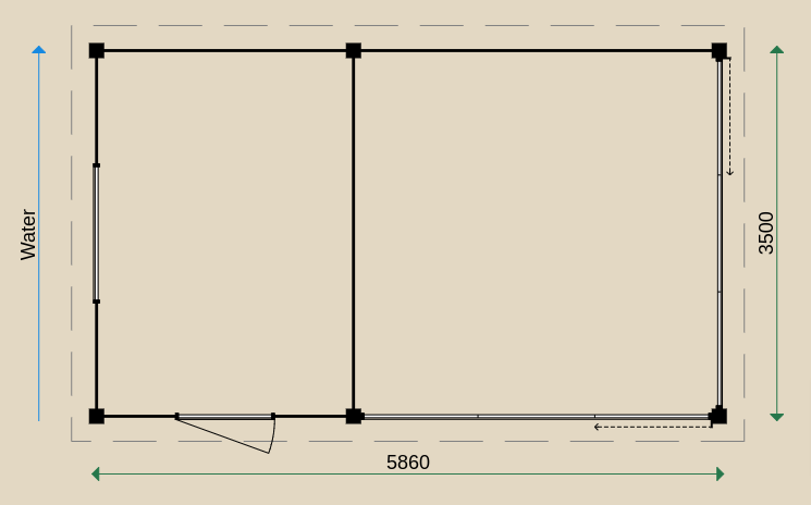 Dimensions of the PS99 Summerhouse.