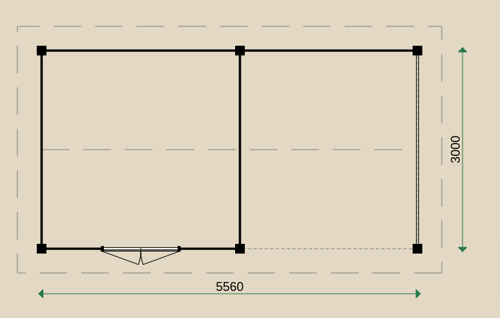 Dimensions of the PSD10 Summerhouse.
