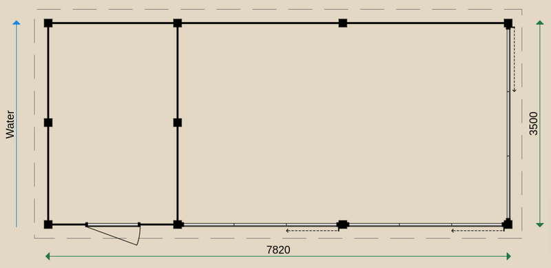 Dimensions of the PSD12 Summerhouse.
