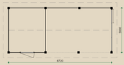 Dimensions for the PSD14 Summerhouse. 