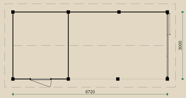 Dimensions for the PSD14 Summerhouse. 
