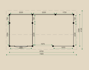 Dimensions for thw PSD15 Summerhouse