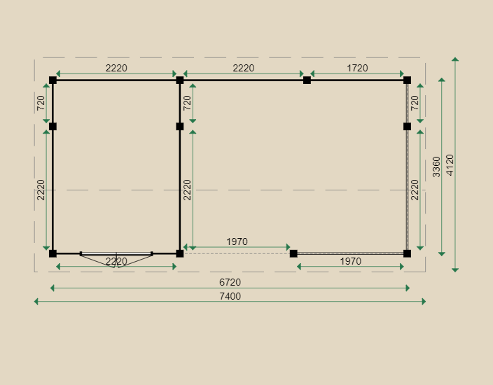 Dimensions for thw PSD15 Summerhouse