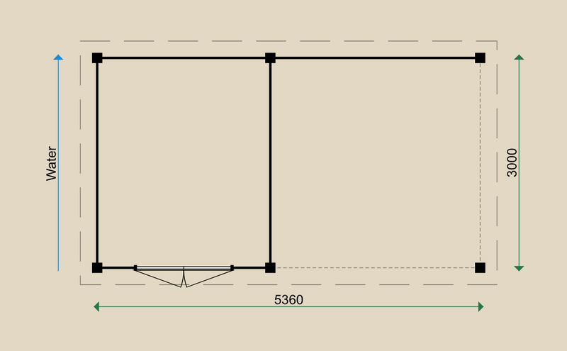Dimensions of the PSD16 Summerhouse.