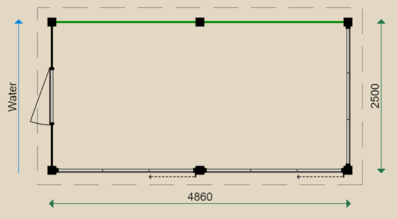Dimensions of the PSD17 Summerhouse.