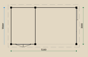 Dimensions for the PSL87 Summerhouse. 