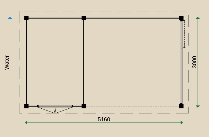 Dimensions for the PSL87 Summerhouse. 