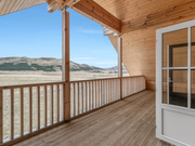 View from the upper balcony area of the Priit residential log cabin
