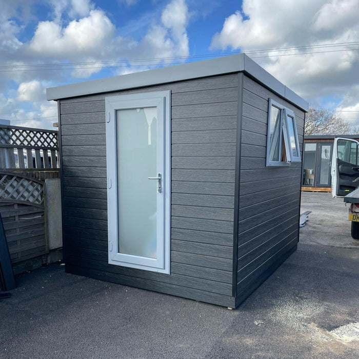 Composite Ryton Shed in Dark Grey Finish