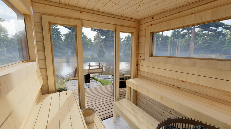 Interior of Oreo Sauna