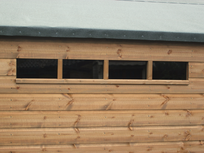 Close up of small security windows. 