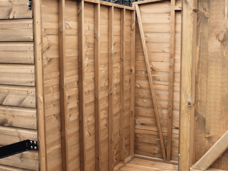 Interior view of the security pent shed. 