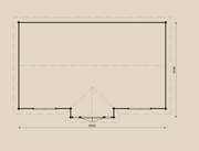 Dimensions of the B80 Log Cabin