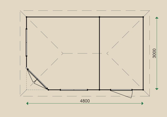 Dimensions for the P5D2 Summerhouse.