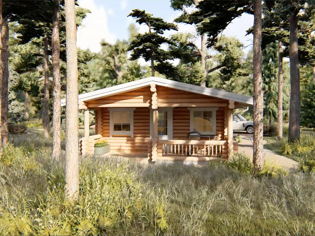 Humberland residential log cabin video fly around