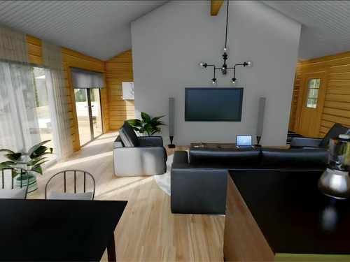 Richard residential log cabin video fly around