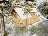Sally two-storey residential log cabin video fly around