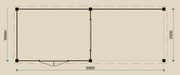 Dimensions for the PS100 Summerhouse.