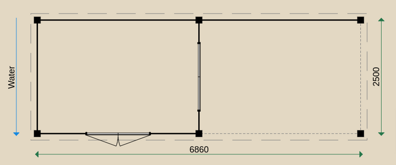 Dimensions for the PS100 Summerhouse.