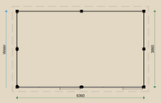 Dimensions for the PS81 Summerhouse. 
