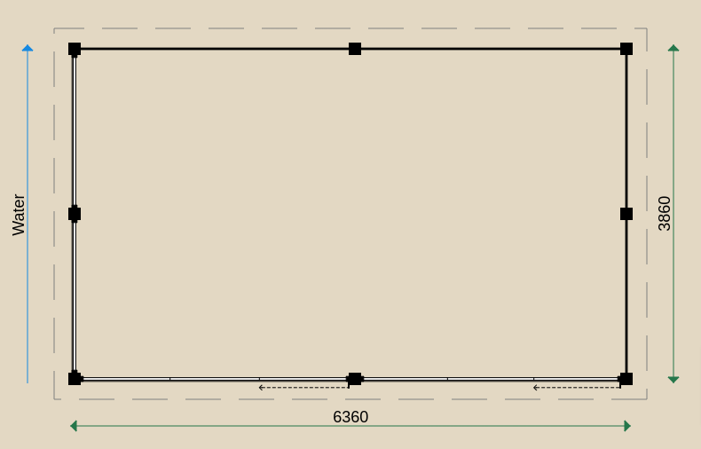 Dimensions for the PS81 Summerhouse. 