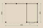 Dimensions of the PSD13 Summerhouse.