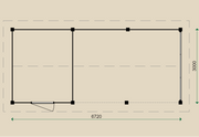 Dimensions of the PSD22 Summerhouse.