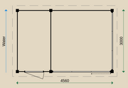 Dimensions of the PSD3 Summerhouse.