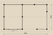 Dimensions of the PSD4 Summerhouse.