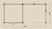 Dimensions of the PSD8 Summerhouse.