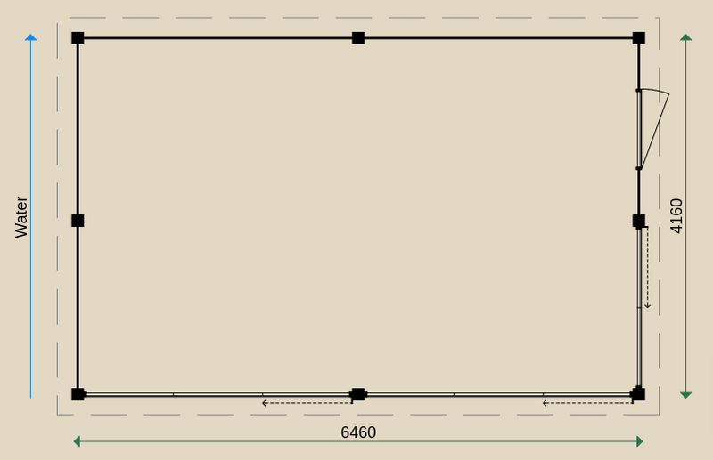 Dimensions for the PSL20 Summerhouse.