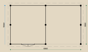 Dimensions for the PSL8 Summerhouse.