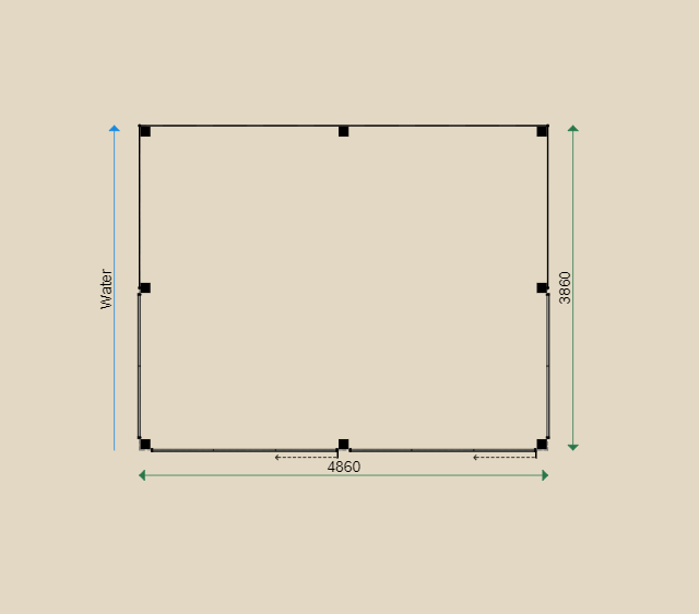 Dimensions of the PSM5 Summerhouse.