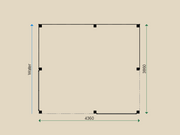 Dimensions of the PSM8 Summerhouse.