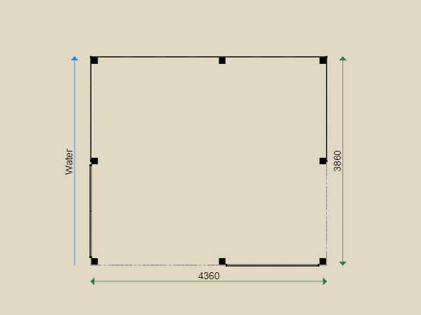 Dimensions of the PSM8 Summerhouse.