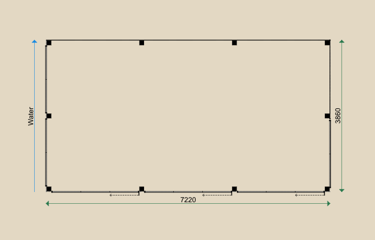 Dimensions of the PSML3 Summerhouse.