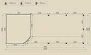 Dimensions for the SP32T Summerhouse. 