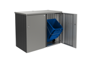 Steel Dustbin box fitting two standard sized bins