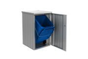 Steel Dustbin Box housing a standard blue bin