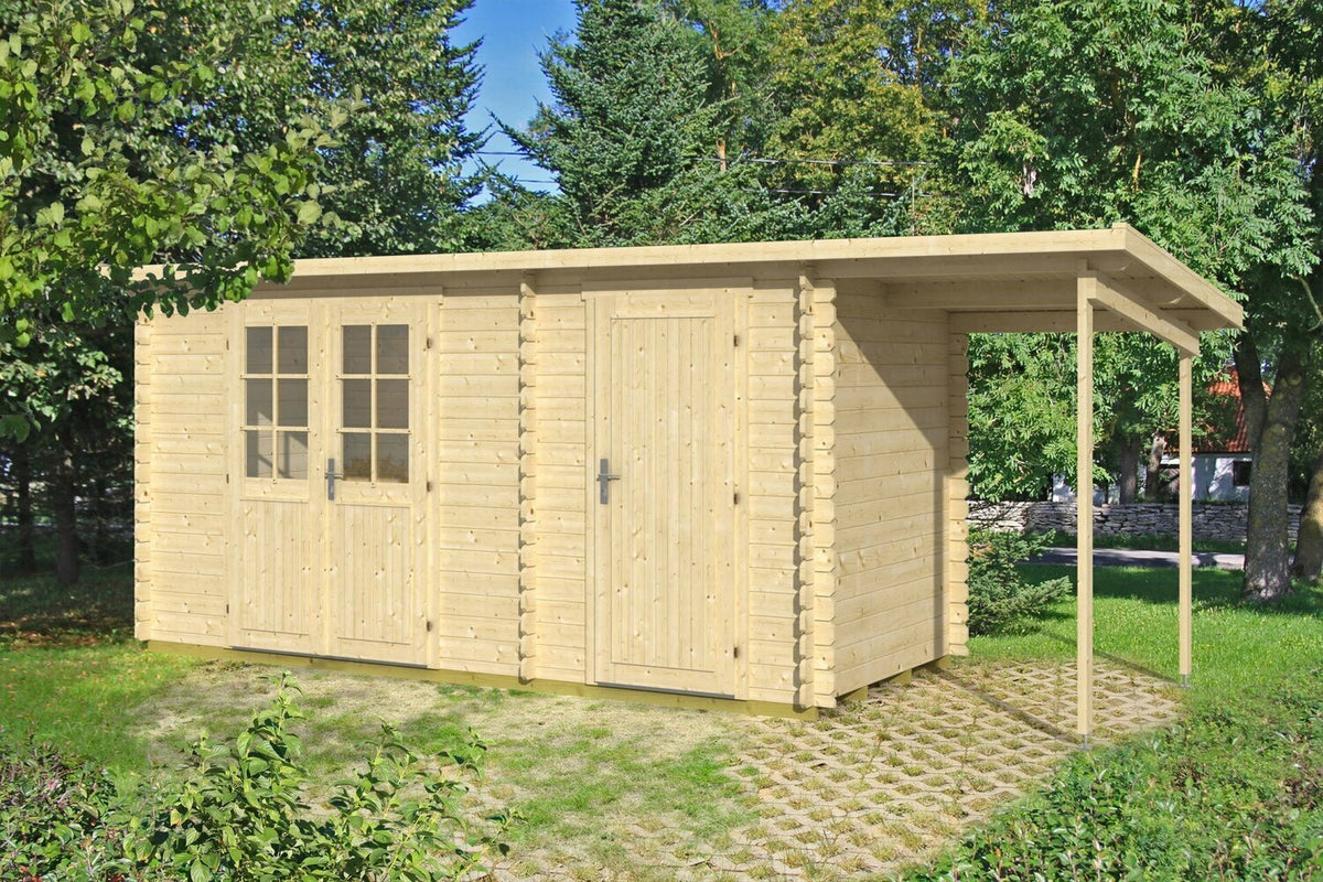 GLORIA-F+ 4.5 x 2.0m Log Cabin — Yorkshire Garden Buildings Dev