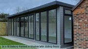 Dalbury summerhouse painted in shadow grey